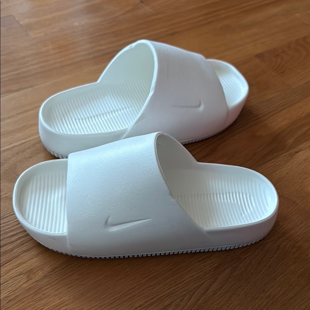 Nike White Slide Sandals